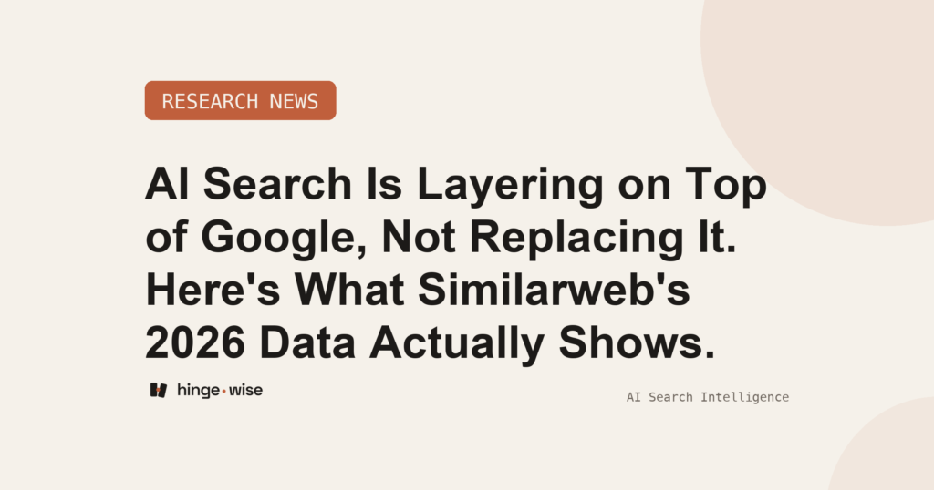 AI Search Is Layering on Top of Google, Not Replacing It. Here's What Similarweb's 2026 Data Actually Shows.
