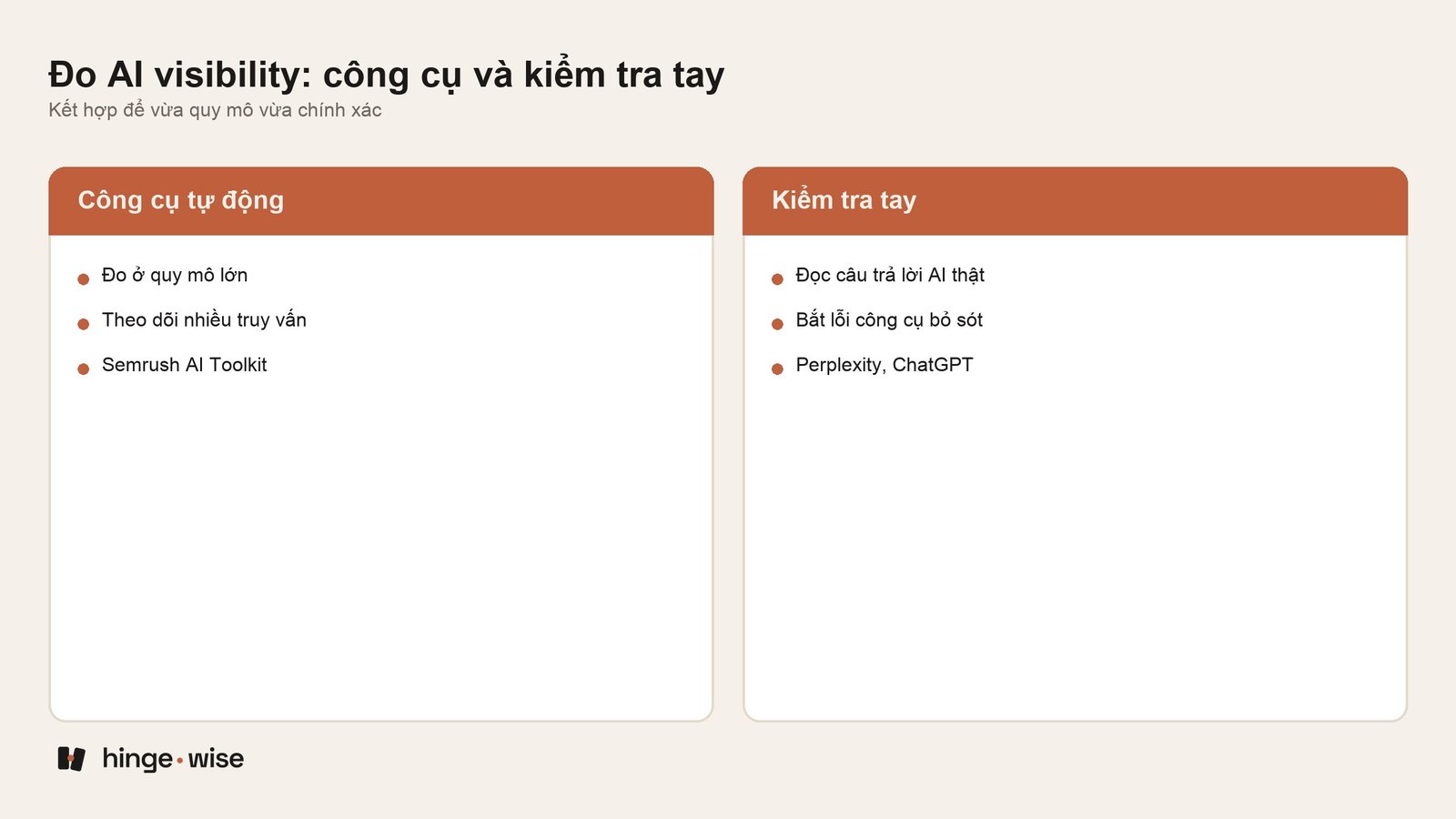 Công cụ đo AI visibility năm 2026: so sánh thật, không marketing