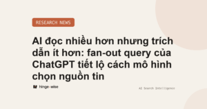 AI đọc nhiều hơn nhưng trích dẫn ít hơn: fan-out query của ChatGPT tiết lộ cách mô hình chọn nguồn tin