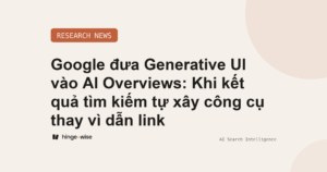 Google đưa Generative UI vào AI Overviews: Khi kết quả tìm kiếm tự xây công cụ thay vì dẫn link