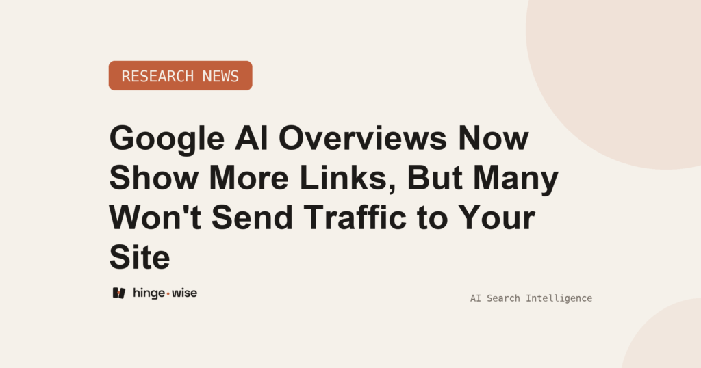 Google AI Overviews Now Show More Links, But Many Won't Send Traffic to Your Site