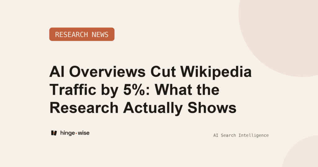 AI Overviews Cut Wikipedia Traffic by 5%: What the Research Actually Shows