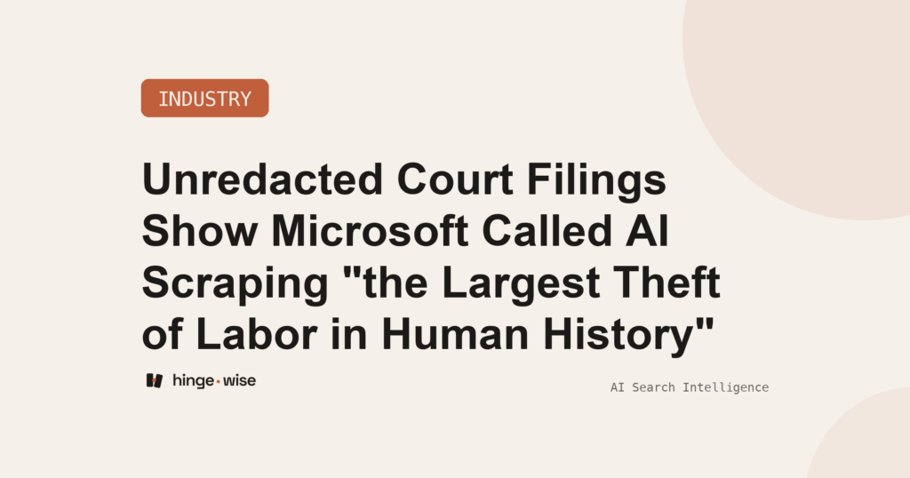Unredacted Court Filings Show Microsoft Called AI Scraping "the Largest Theft of Labor in Human History"