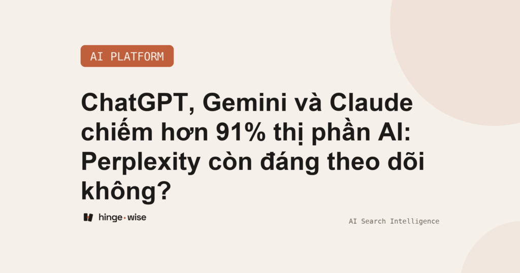 ChatGPT, Gemini và Claude chiếm hơn 91% thị phần AI: Perplexity còn đáng theo dõi không?