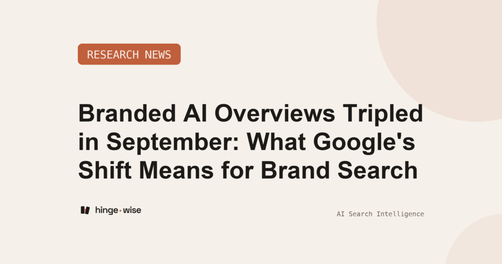 Branded AI Overviews Tripled in September: What Google's Shift Means for Brand Search