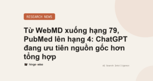 ChatGPT trích dẫn nguồn gốc nhiều hơn trang tổng hợp: PubMed lên hạng 4, WebMD rơi xuống hạng 79