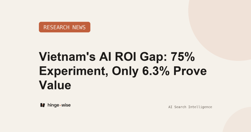 Vietnam's AI ROI Gap: 75% Experiment, Only 6.3% Prove Value